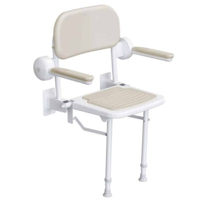 Siège de douche avec accoudoirs et dossier AKW
